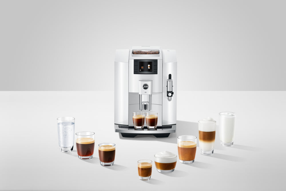 
                  
                    Load image into Gallery viewer, E8 - Piano White Coffee Machine-The Espresso Pantry
                  
                