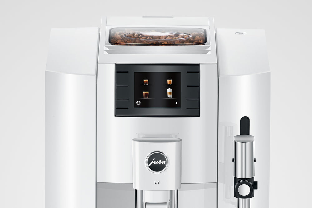 
                  
                    Load image into Gallery viewer, E8 - Piano White Coffee Machine-The Espresso Pantry
                  
                